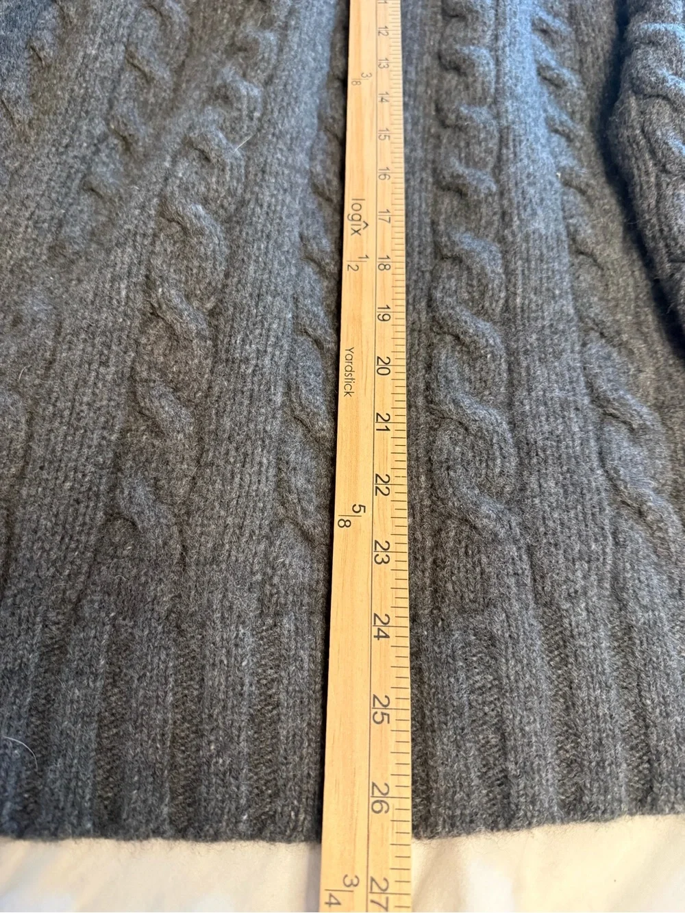 J.Crew men’s cable knit turtleneck sweater gray XL angora lambswool blend cozy